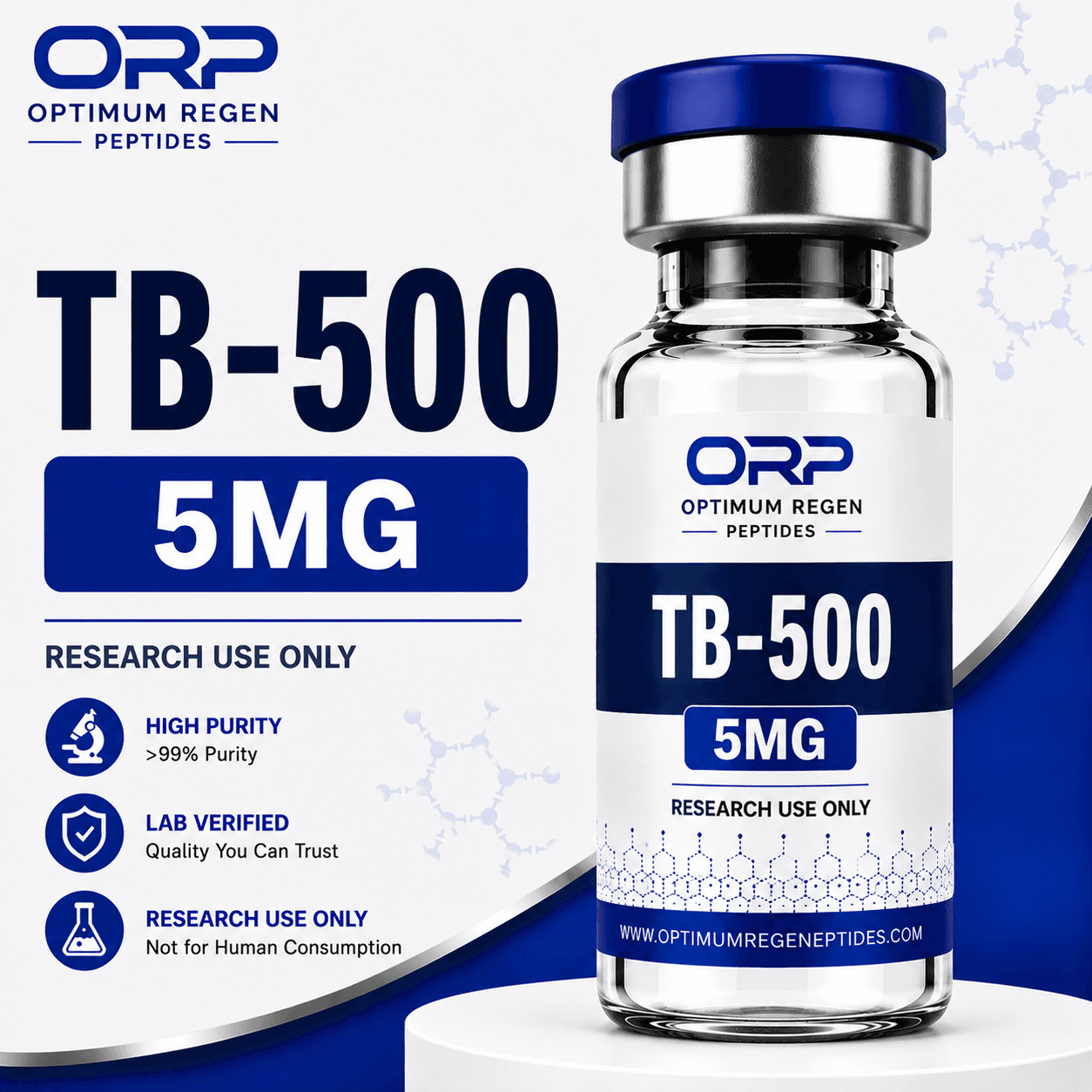 TB-500 research peptide vial β Optimum ReGen Peptides