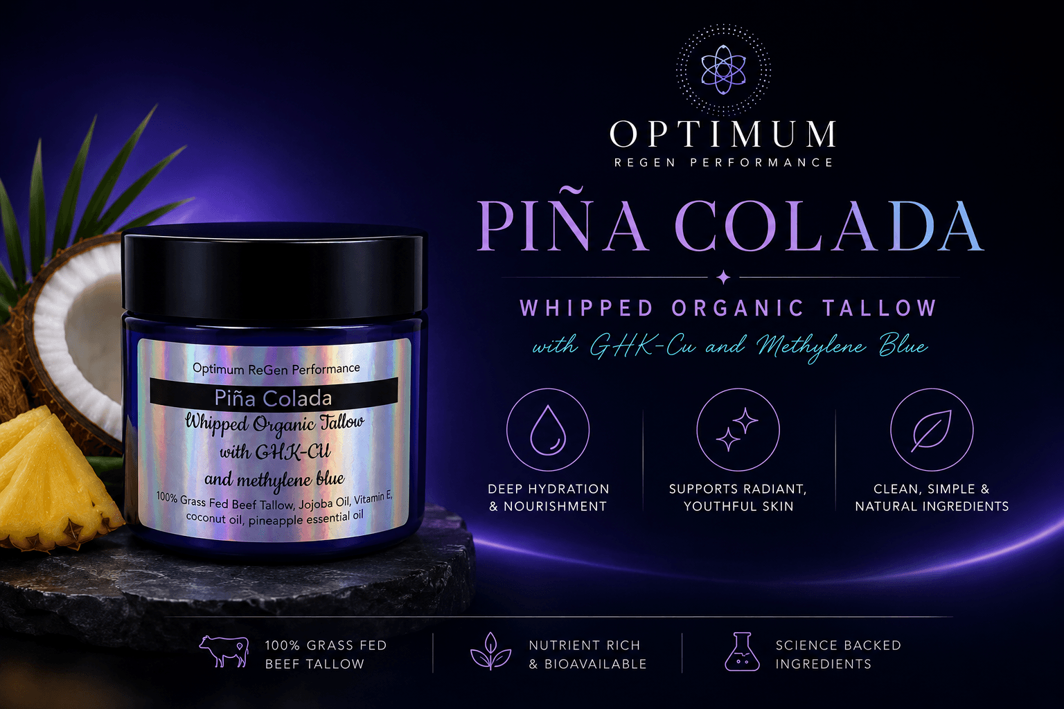 PiΓ±a Colada Whipped Organic Tallow