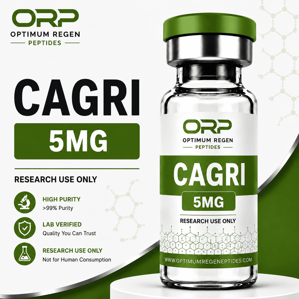 Cagri research peptide vial — Optimum ReGen Peptides