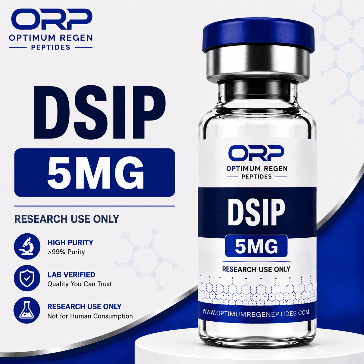 DSIP research peptide vial — Optimum ReGen Peptides