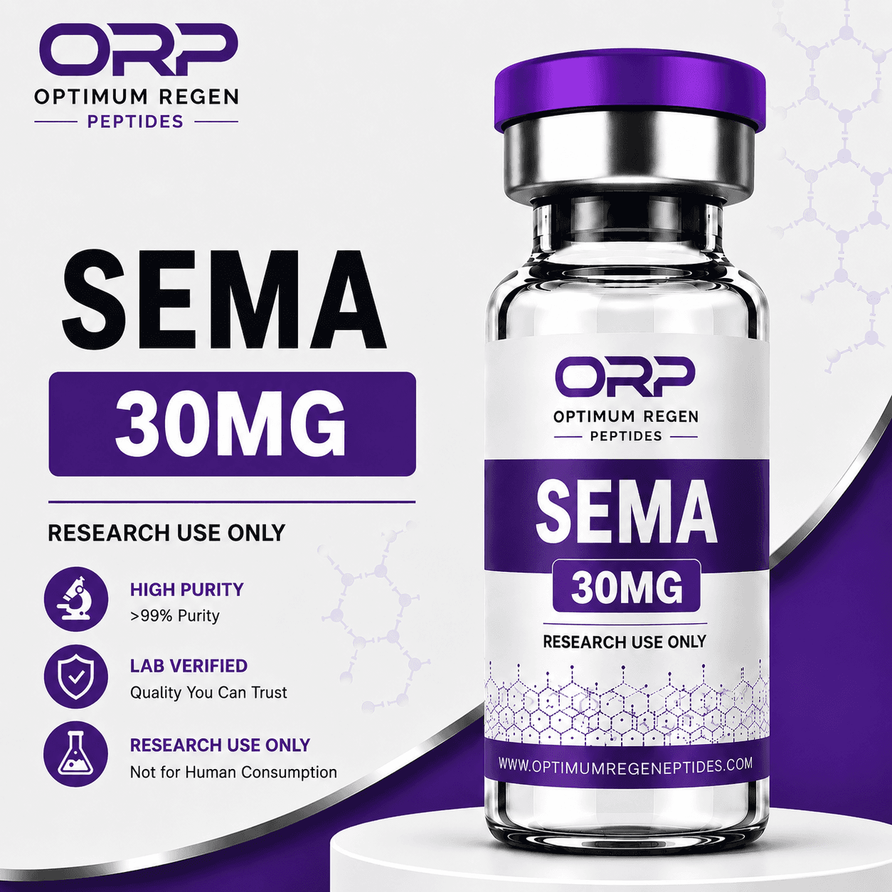 Sema research peptide vial β Optimum ReGen Peptides