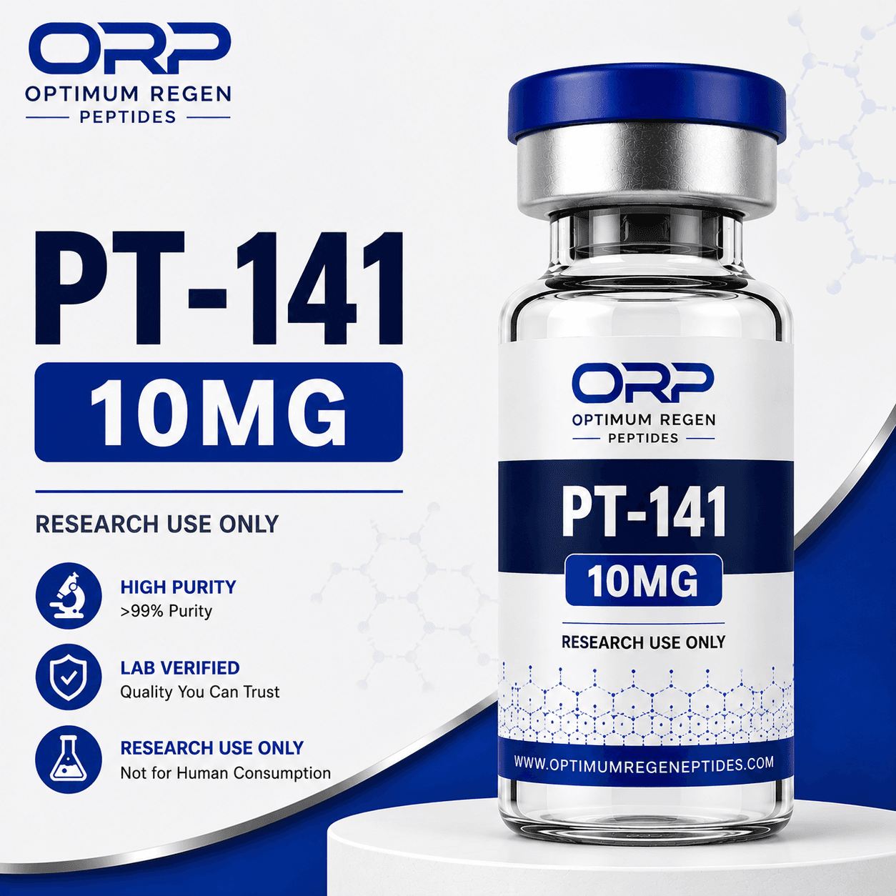 PT-141 research peptide vial — Optimum ReGen Peptides