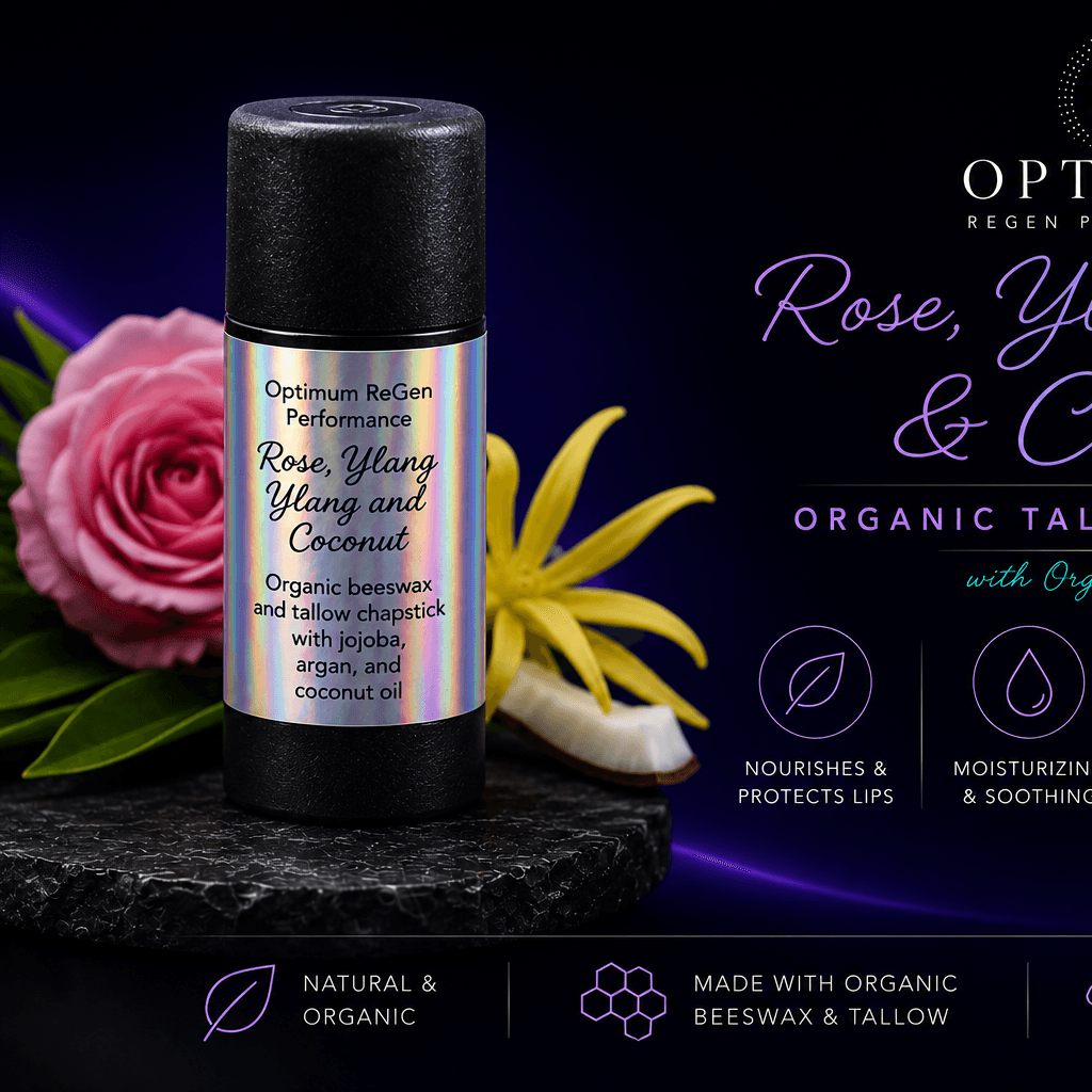Rose, Ylang Ylang & Coconut Tallow Chapstick research peptide vial — Optimum ReGen Peptides