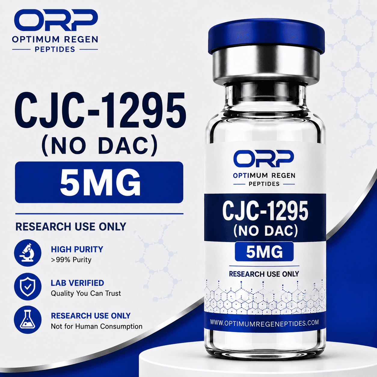 CJC-1295 (No DAC) 5mg research vial