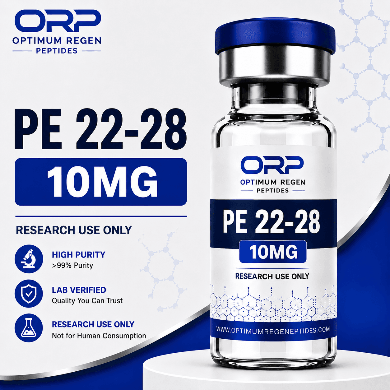 PE 22-28 research peptide vial — Optimum ReGen Peptides