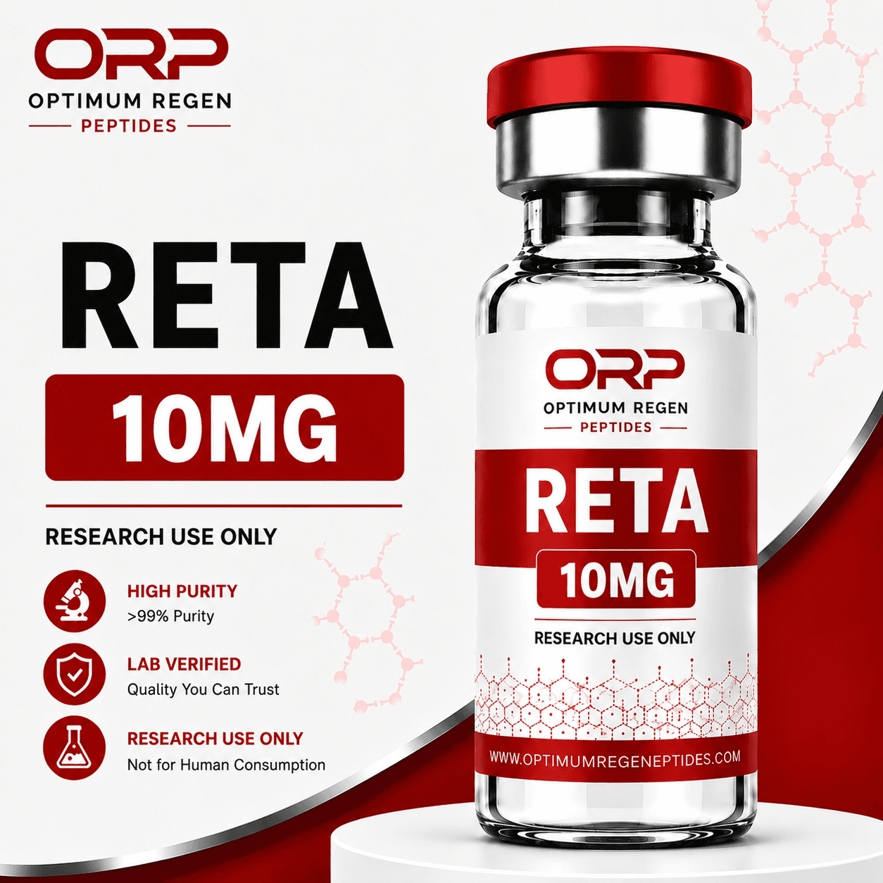 Reta research peptide vial β Optimum ReGen Peptides
