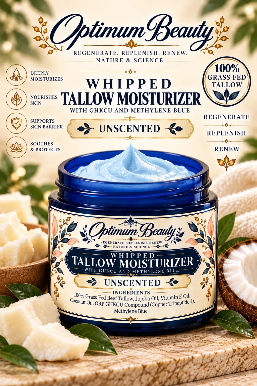 Unscented Whipped Organic Tallow
