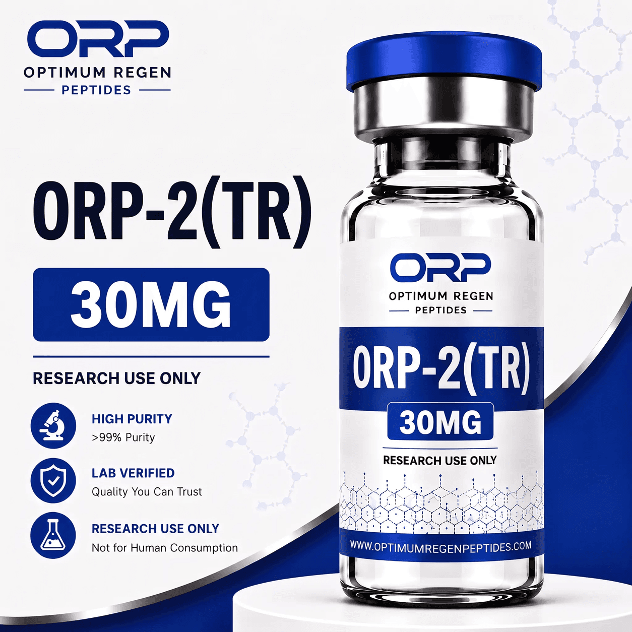 ORP-2(TR) research peptide vial, Optimum ReGen Peptides