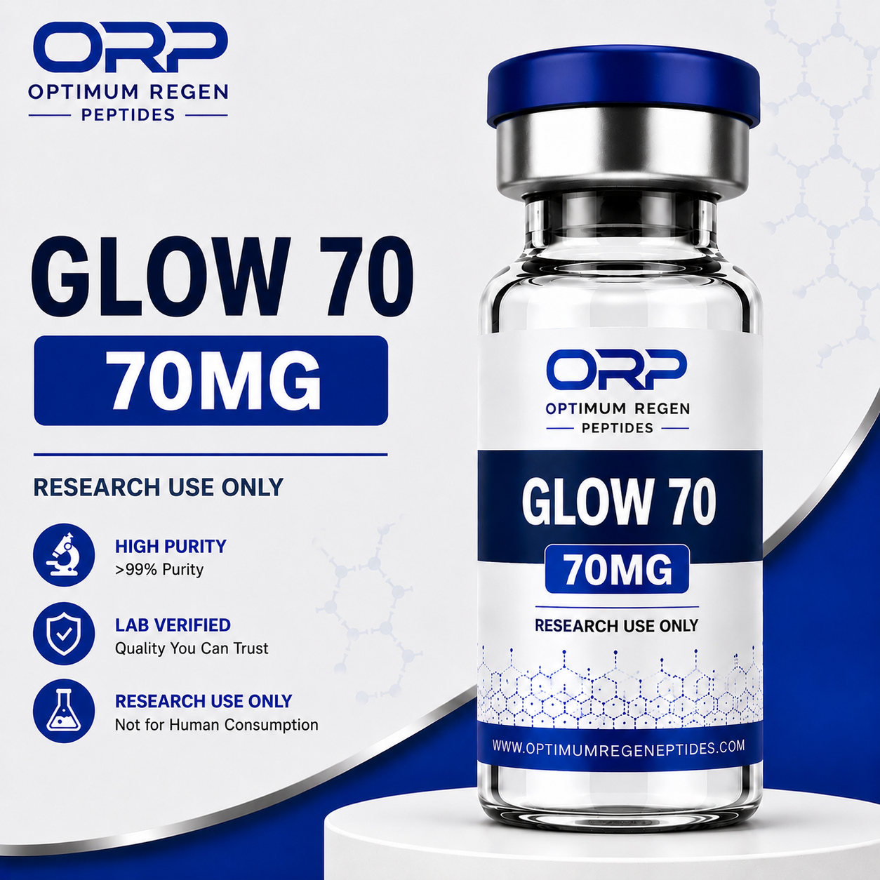 Glow 70 70mg research vial
